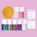 Mini Favorites Set with seven mini nail polishes, two sheets of nail art stickers, and limited edition gold Poppy mani kit thumbnail