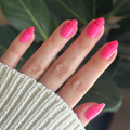 picture of Magenta Chrome Tips - Press-On | Medium | Almond