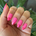 picture of Magenta Chrome Tips - Press-On | Medium | Almond