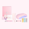 Magnetic Gel Polish System showing full kit with LED lamp, polish bottles, tools, and accessories for at-home mani. thumbnail
