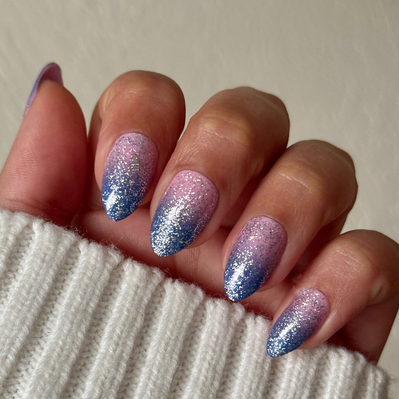 picture of Major Glitter Gradient - Press On | Medium | Almond