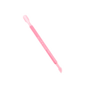 Mani Cuticle Pusher in pink with dual ends for gentle cuticle care and precise nail bed cleaning on white background thumbnail
