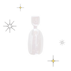 Marshmallow Puff Chrome - Pressies | Short Medium | Round showing a shiny white chrome effect press-on nail sample for mani
