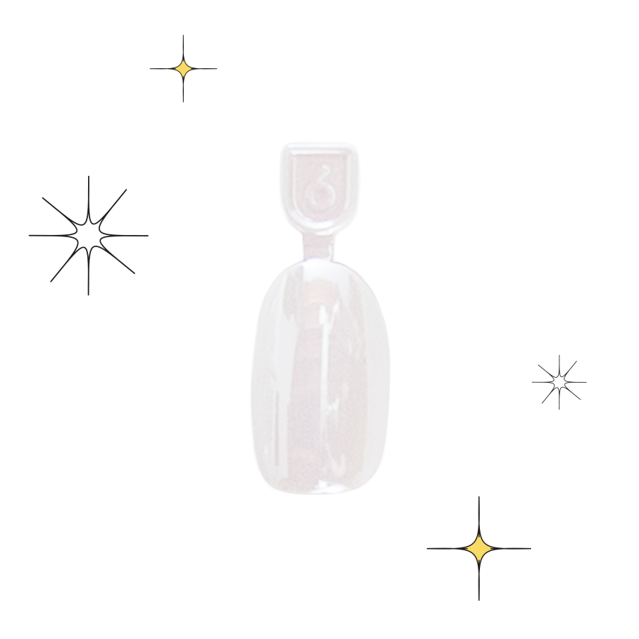Marshmallow Puff Chrome - Pressies | Short Medium | Round showing a shiny white chrome effect press-on nail sample for mani