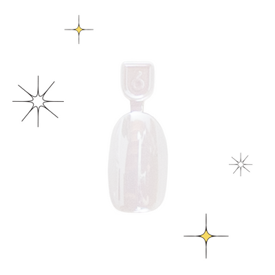 Marshmallow Puff Chrome - Pressies | Short Medium | Round showing white chrome effect press-on nails for kids mani Marshmallow Puff Chrome - Pressies | Short Medium | Round  Pressies