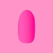 Matte Neon Flamingo - Press-On | Medium | Oval single nail