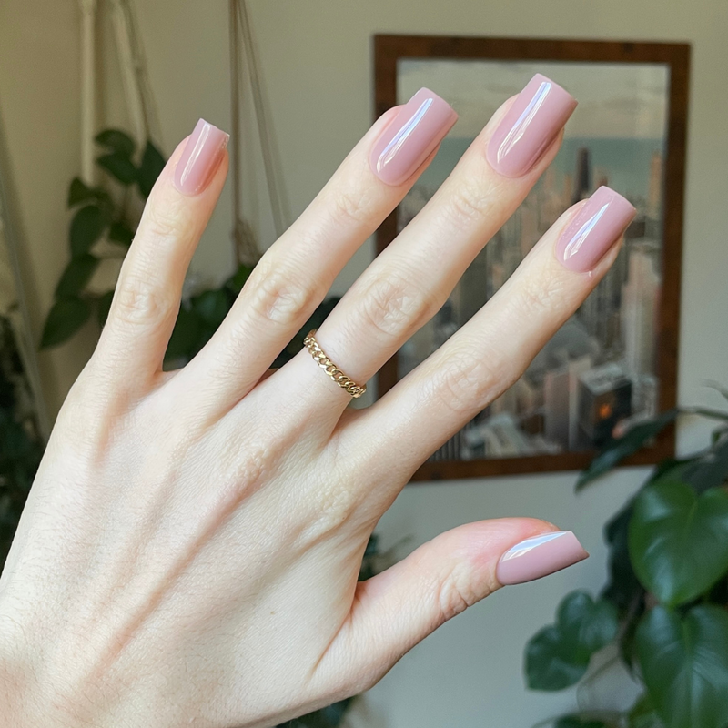 picture of Mauve Gloss - Press-On | Medium | Square