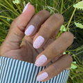 Mauve Polka Dots - Press On | Short | Round thumbnail