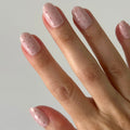 Mauve Polka Dots - Press On | Short | Round thumbnail