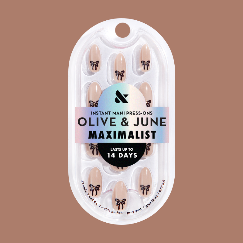 Little Gem Bows - Press On | Medium | Almond 