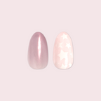Mermaid Stars - Press-On | Medium | Almond showing iridescent purple and star patterned false nails for easy manicure.