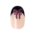 Midnight Bow French - Press-On | Medium | Oval thumbnail