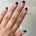 Midnight Bow French - Press-On | Medium | Oval single nail ugc