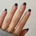 Midnight Bow French - Press-On | Medium | Oval thumbnail