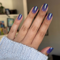 picture of Midnight Chrome Gradient - Tab Press-On | Short | Squoval