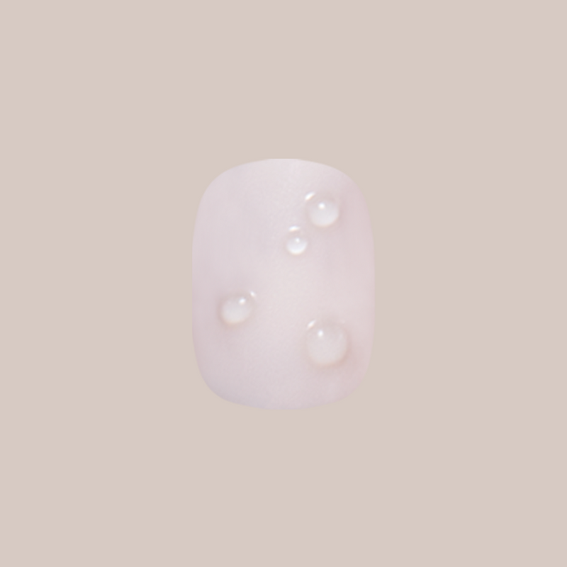 Milky 3D Bubbles - Press-On | Short | Squoval second image