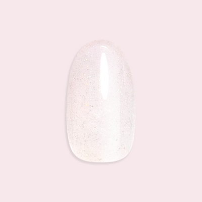 Milky Micro Glitter - Press-On | Medium | Oval