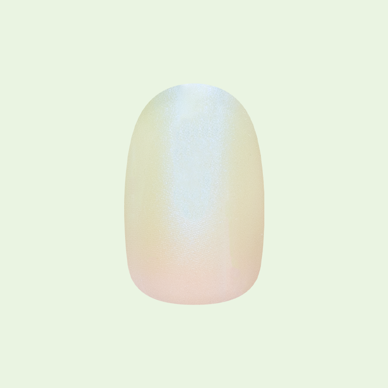 Minty Shimmer | Extra Short | Round - Tab Press-On - Tab Press-On