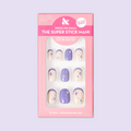 Mixed Purple Sparkle | Extra Short | Round - Tab Press-On - Tab Press-On thumbnail