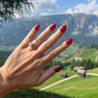 Mulberry - Gel on natural nails in a rich deep maroon gel polish for a glossy, long-lasting manicure by Olive and June