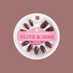 Museum Date - Press-On | Medium | Oval false nails in deep shimmery chocolate brown for easy at-home manicure