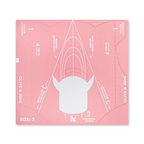 Easy Fit Nail Forms Pack pink nail sculpting guide size 3 with white instructions for natural manicures by Olive and June