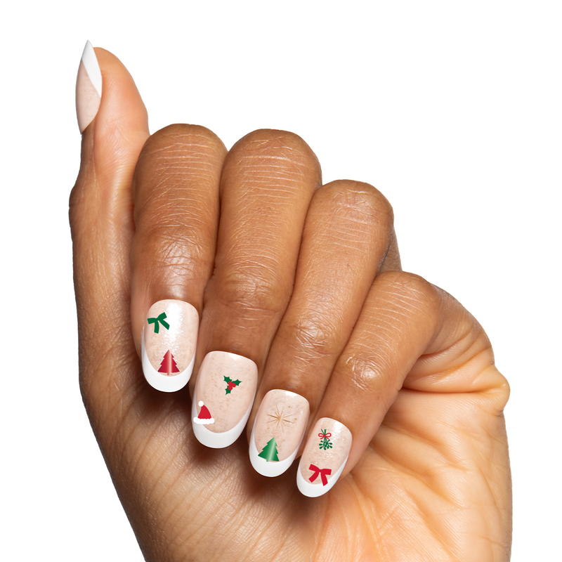 Winter Glam Chrome & Iridescent Star Nail Art Stickers