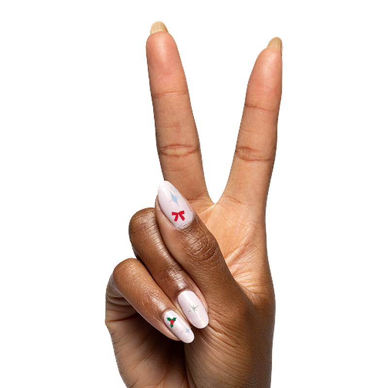 Winter Glam Chrome & Iridescent Star Nail Art Stickers