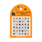 Halloween Puffy Nail Art Stickers - Black Cats