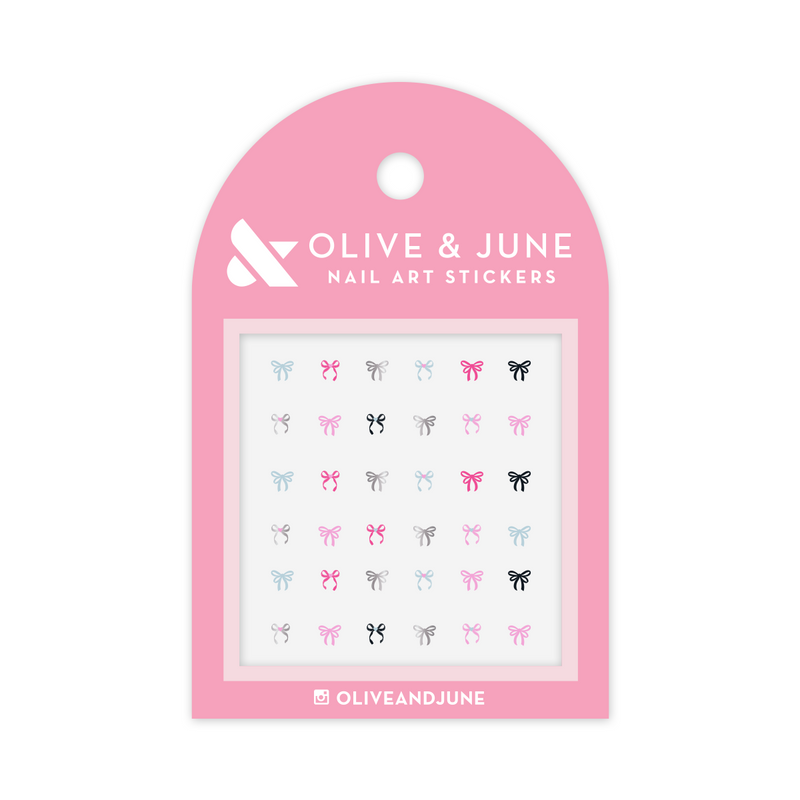Ribbons + Bows Nail Art Puffy Stickers