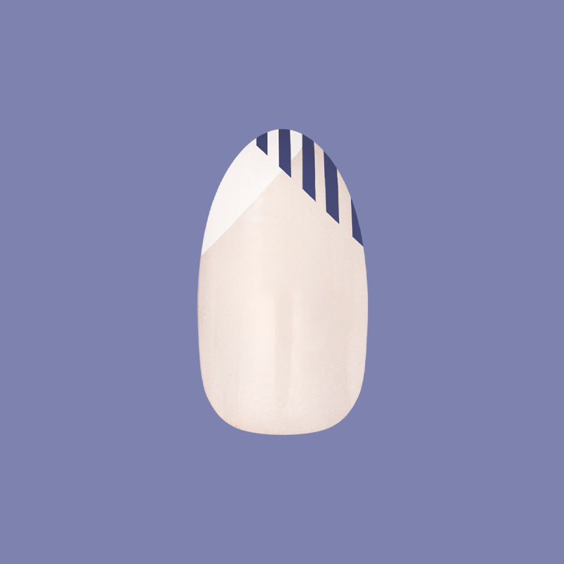 Nautical Split French - Press-On | Medium | Oval second image