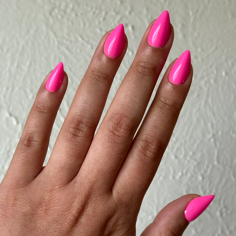 picture of Neon Flamingo - Press-On | Medium | Stiletto
