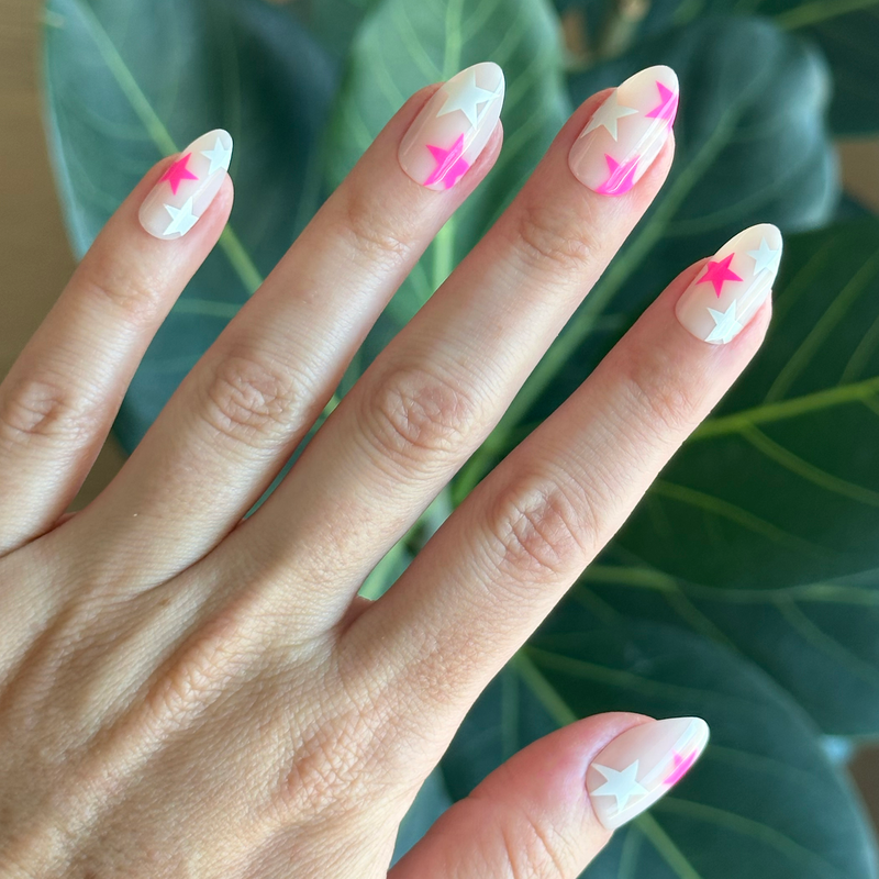 picture of Neon Star Mixed Pack - Press-On | Medium | Almond