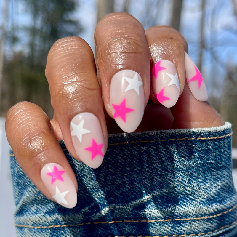 picture of Neon Star Mixed Pack - Press-On | Medium | Almond