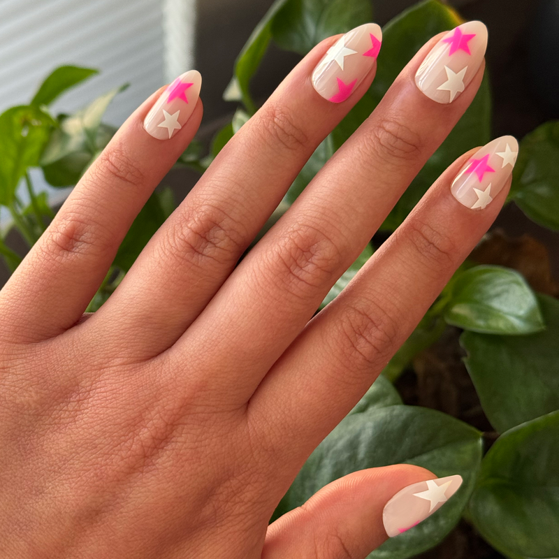 picture of Neon Star Mixed Pack - Press-On | Medium | Almond