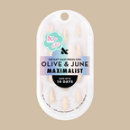 Neutral Iridescent Velvet - Press-On | Medium | Stiletto false nails in clear packaging with velvet shimmer finish