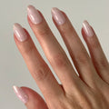 Neutral Shimmer French - Press On | Medium | Oval thumbnail