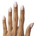 Neutral Shimmer French - Press On | Medium | Oval single nail
