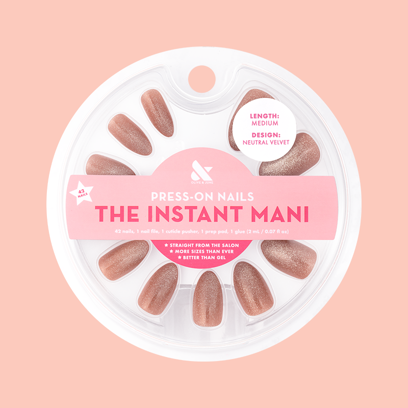 Neutral Velvet - Press-On | Medium | Almond 