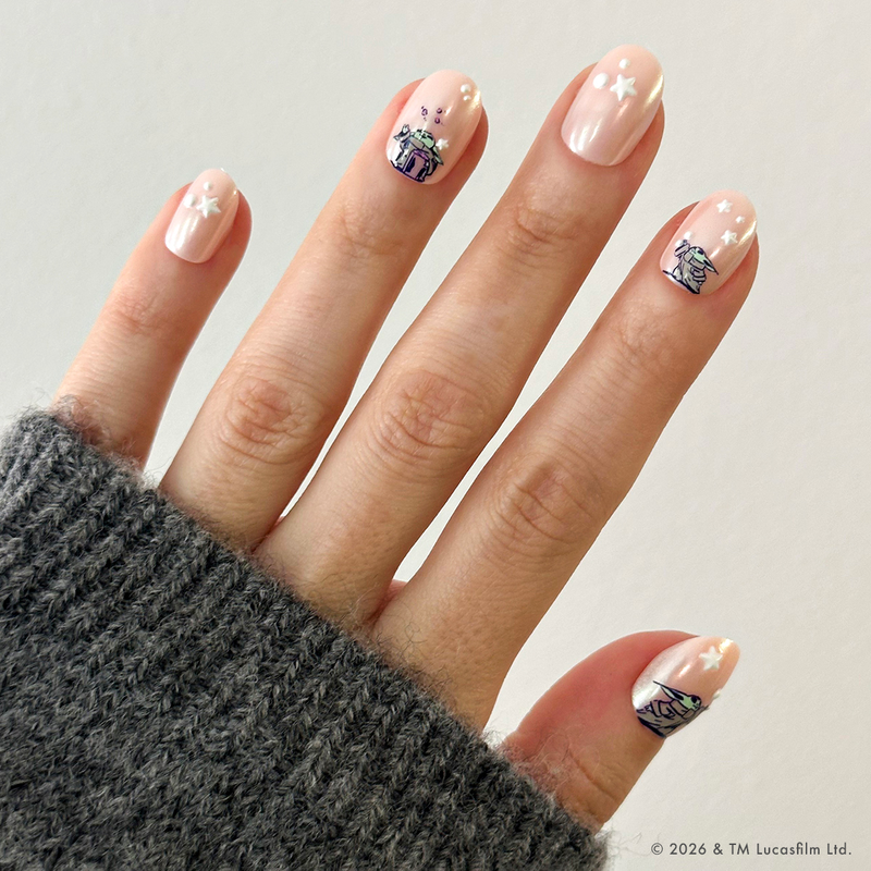 Nom Nom Orange Chrome - Press-Ons | Extra Short | Round - Press-On