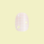 Nothing But Net - Press-On | Extra Short | Round with neutral grid base and subtle tennis ball accents for easy at-home manicure