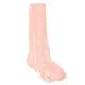 Pair of Peach Cozy Socks with ribbed knit texture laid flat on white background for pedicure moisture lock-in thumbnail