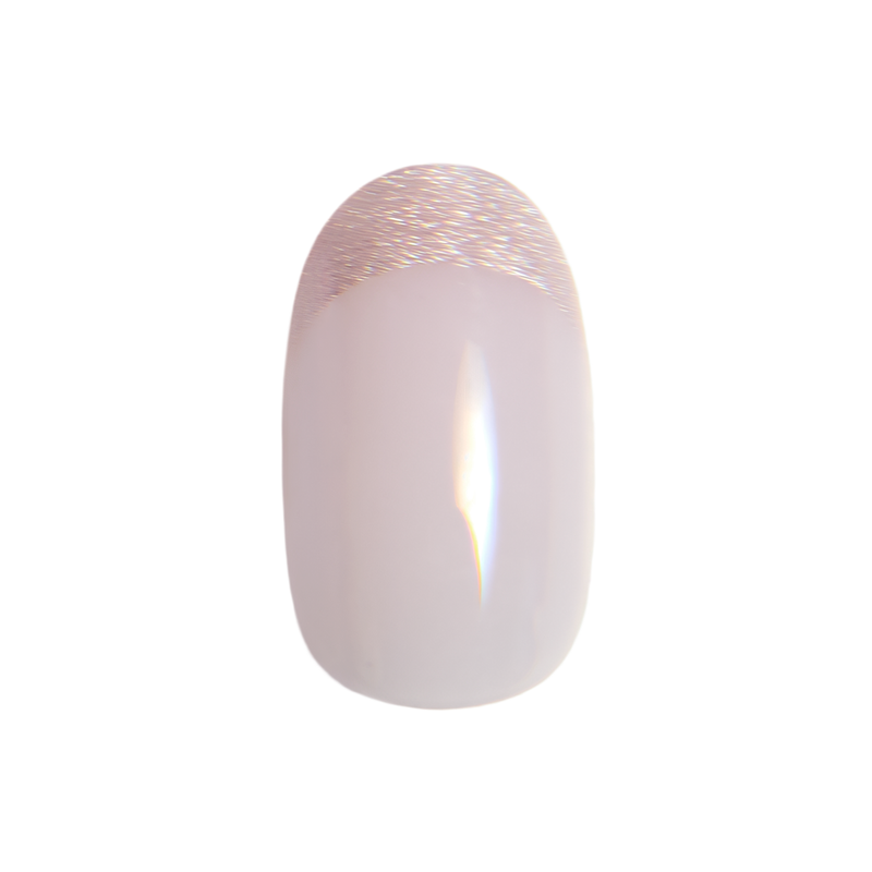 Neutral Shimmer French - Press On | Medium | Oval