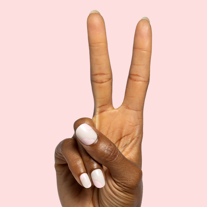 picture of Organic Swirl | Extra Short | Round - Tab Press-On