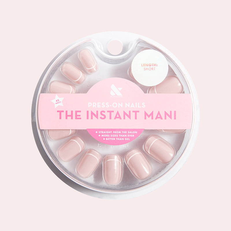 Outlined French - Press-On | Short | Squoval 