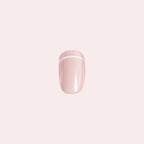 Outlined French - Press-On | Short | Squoval short false nail with subtle white outline for a polished at-home manicure