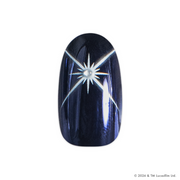 Blue Celestial Chrome - Press-Ons | Short | Round single nail