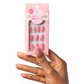 Blush Velvet Polka Dots | Short | Round - Tab Press-On thumbnail