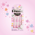 CRAZY FOR CANDY HEARTS - Pressies | Short Medium | Round with pastel candy heart designs for fun at-home manicures