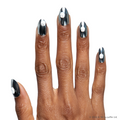 Dark Saber Holographic Chrome - Press-Ons | Medium | Almond - Press-On thumbnail